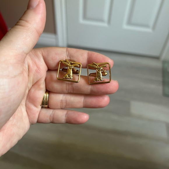 4/$50 Gold donkey ass jackass vintage 1980 Cufflinks 🫏 - Picture 7 of 7